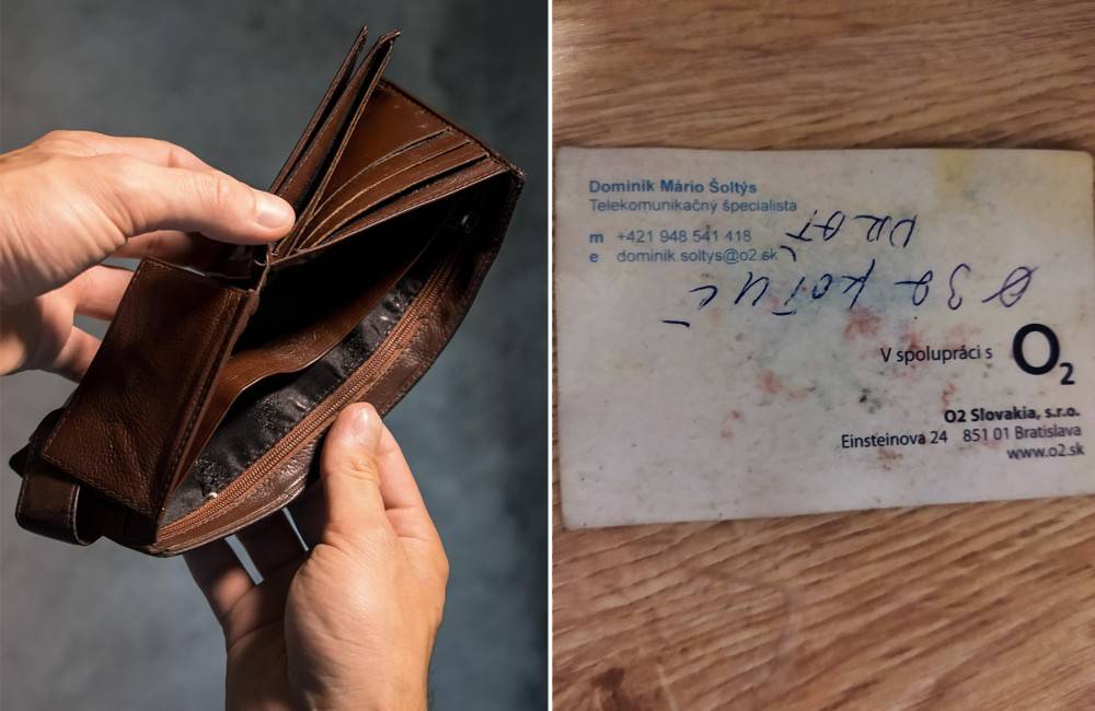 Foto: Žilinčan našiel takmer prázdnu peňaženku s ukrytou hotovosťou, majiteľ ju musí pre odovzdanie správne opísať