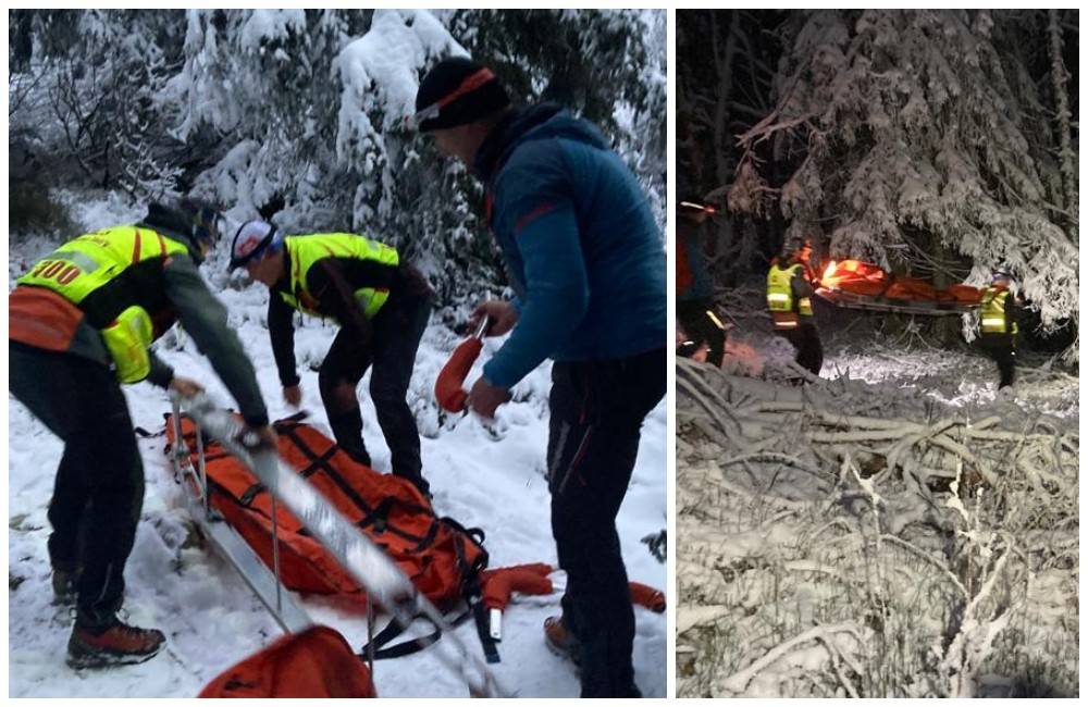 Foto: Leteckú pomoc pre turistku v Západných Tatrách zmarilo počasie, záchranári sa za ňou napokon vydali po zemi