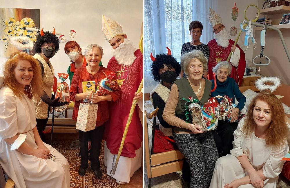 Foto: Žiaci základnej školy v Žiline pripravili na Mikuláša darčeky pre všetkých seniorov v miestnom zariadení