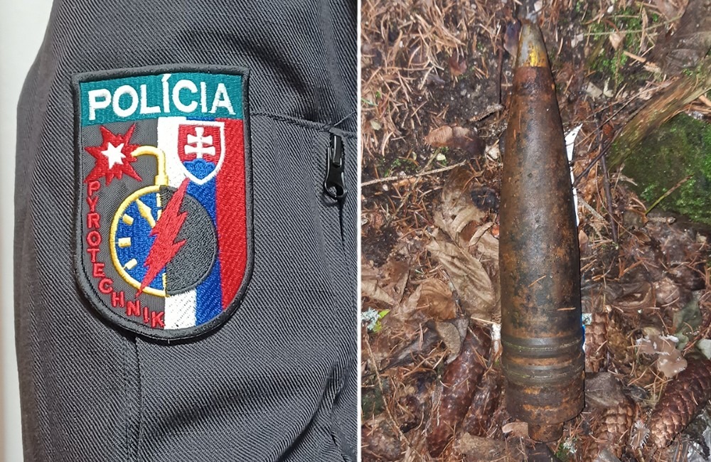 Muž pri práci v lese blízko Bytče objavil delostrelecký granát z druhej svetovej vojny
