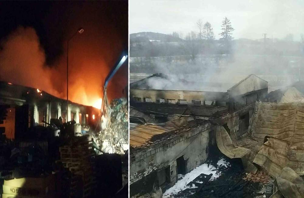 Foto: FOTO: V Hornom Hričove horela aj linka na použité batérie, požiar hasia už 14 hodín