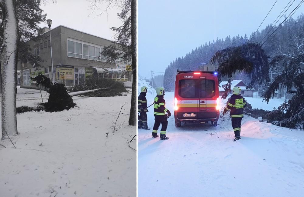 Foto: Polícia ani dnes neodporúča cestu autom, k sneženiu sa pridá víchrica a padajúce stromy