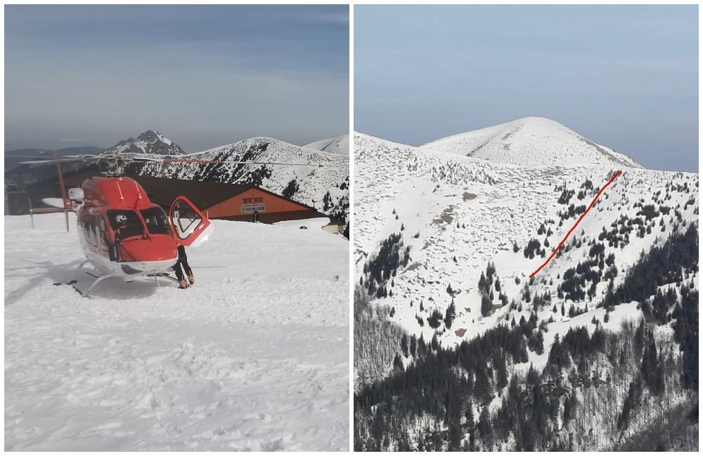 Foto: Slovenka po pošmyknutí padala ešte 300 metrov, vrtuľník ju z Malej Fatry previezol do žilinskej nemocnice