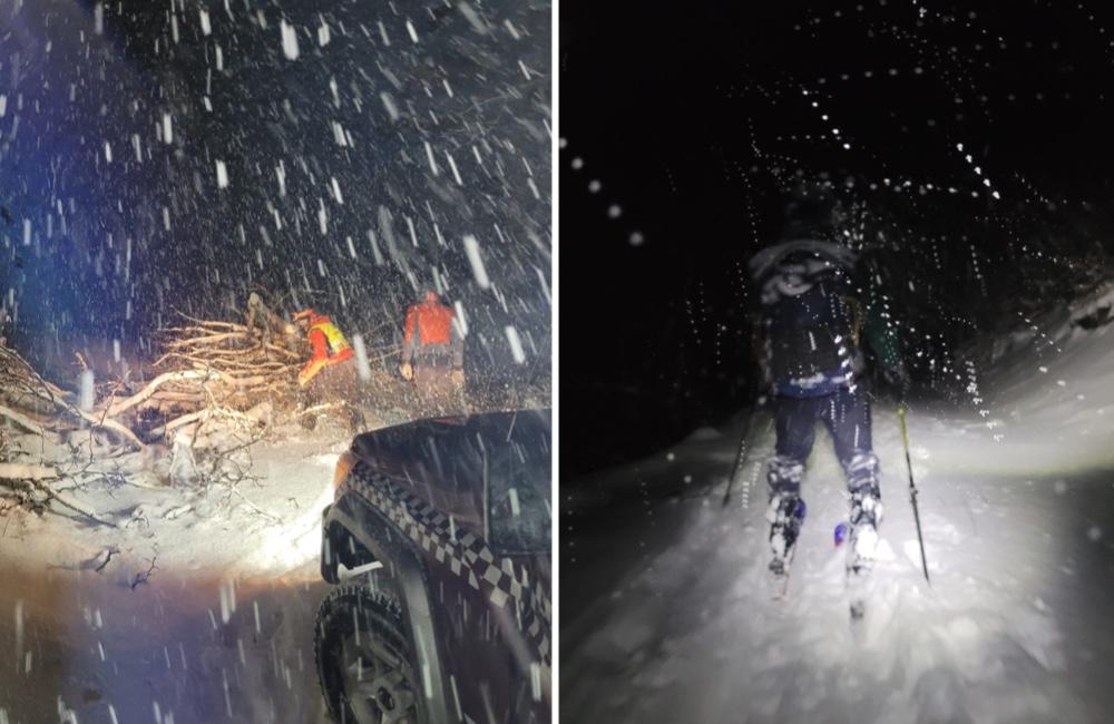 Foto: V Nízkych Tatrách sa stratil skialpinista, zásah horských záchranárov komplikoval sneh a popadané stromy