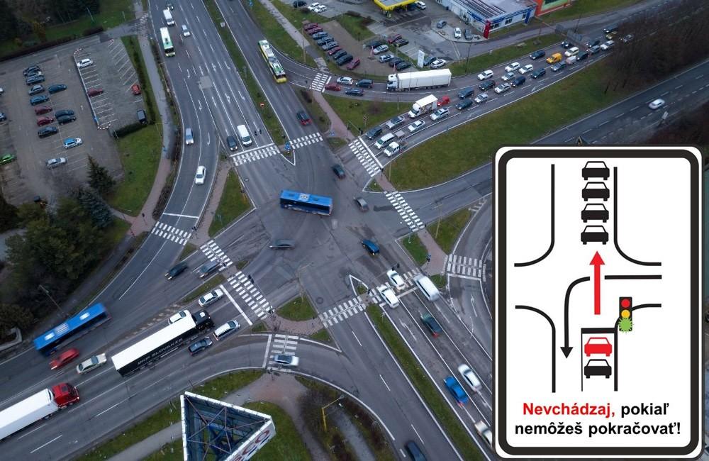 Nová dopravná značka upozorní vodičov, aby nevchádzali do križovatky, ktorou neprejdú