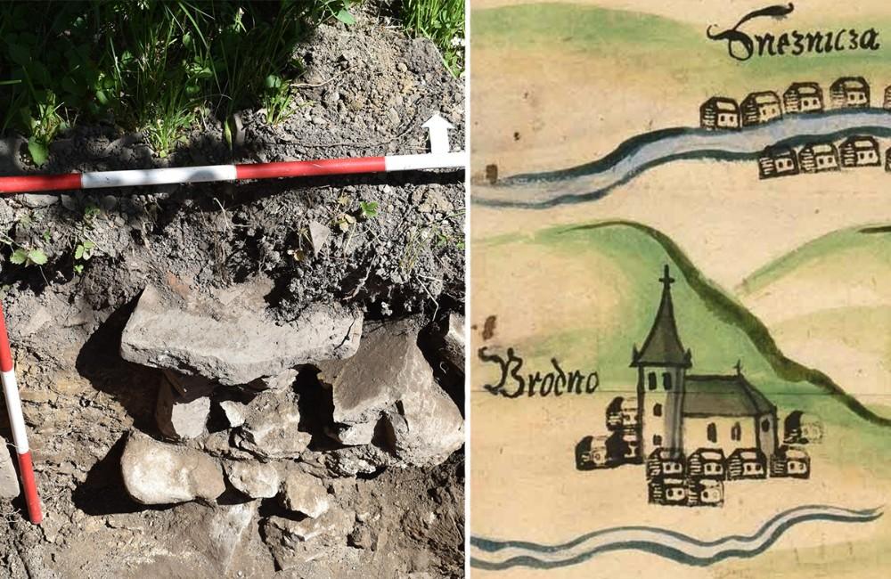 Pavučina záhad okolo kostola v Brodne sa zamotáva, pri kopaní kanalizácie sa ukázali ďalšie nálezy