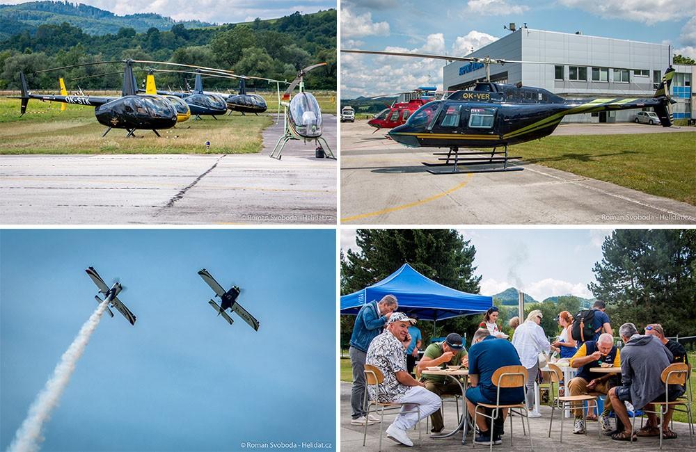 FOTO: Z lotniska w Żylinie wystartowały 23 helikoptery, wiropłaty i samoloty z czterech krajów