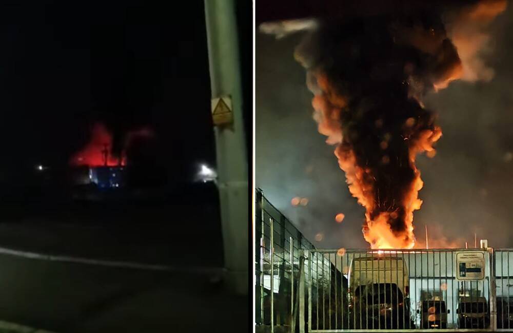 Nočný požiar spôsobil žilinskej firme škody 3 milióny eur, zasahovalo 27 hasičov