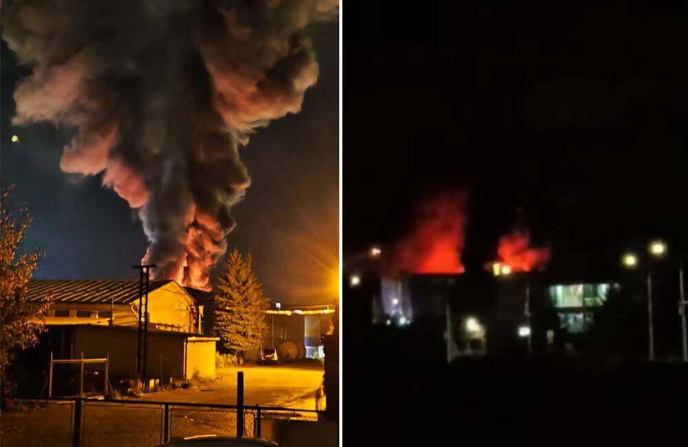 VIDEO: V Žiline horela budova firmy Scheidt & Bachmann, kde sa cez víkend konalo veľké podujatie