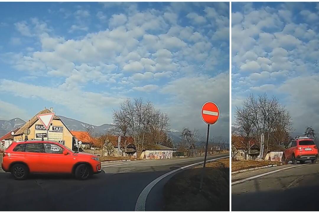 VIDEO: Auto v Martine vošlo do protismeru, vodič mu dal prednosť dvakrát na jednej križovatke