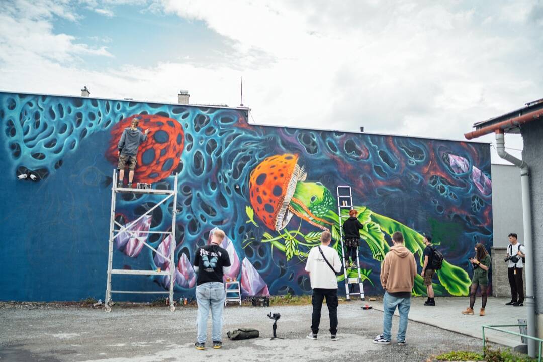 Street art umelci z Kysúc hľadajú voľné plochy, ktoré premenia na farebné kresby