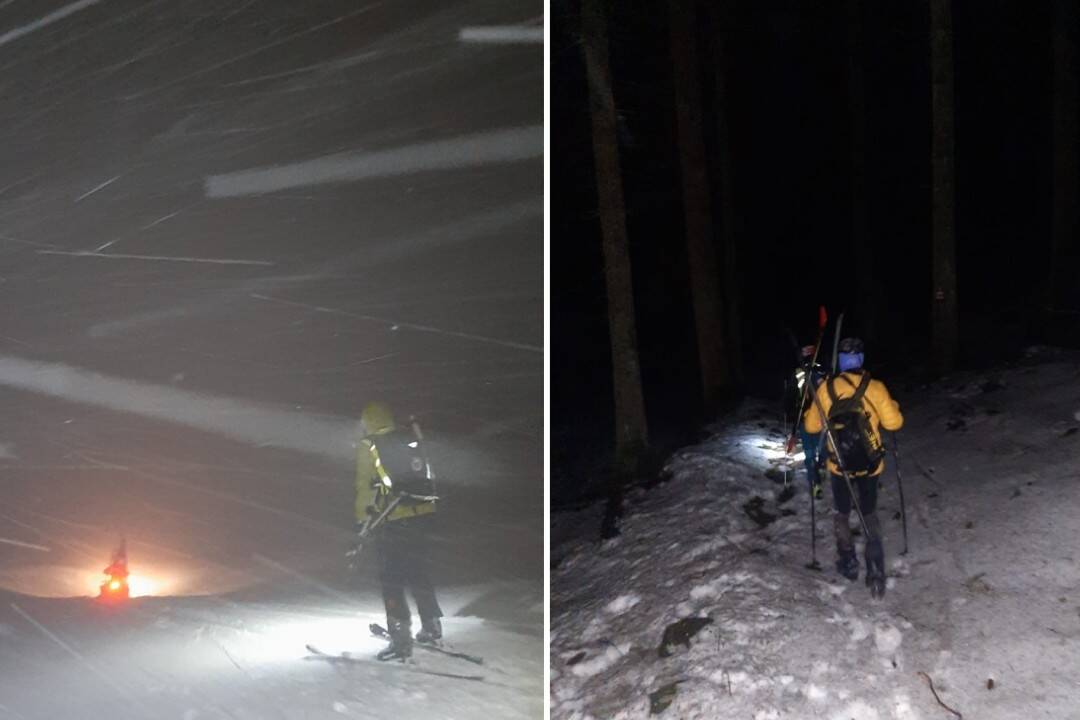 Horskí záchranári v tme a chumelici pátrali po skialpinistovi, ktorý zablúdil v Západných Tatrách