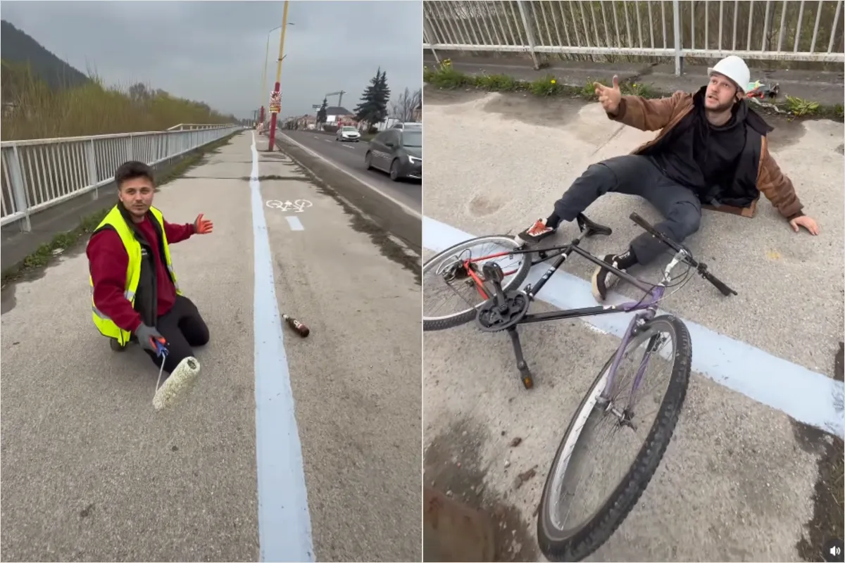 Kto toto vymyslel? Influencer narazil do lampy v Ružomberku: Máte výpoveď, odkazuje vo videu