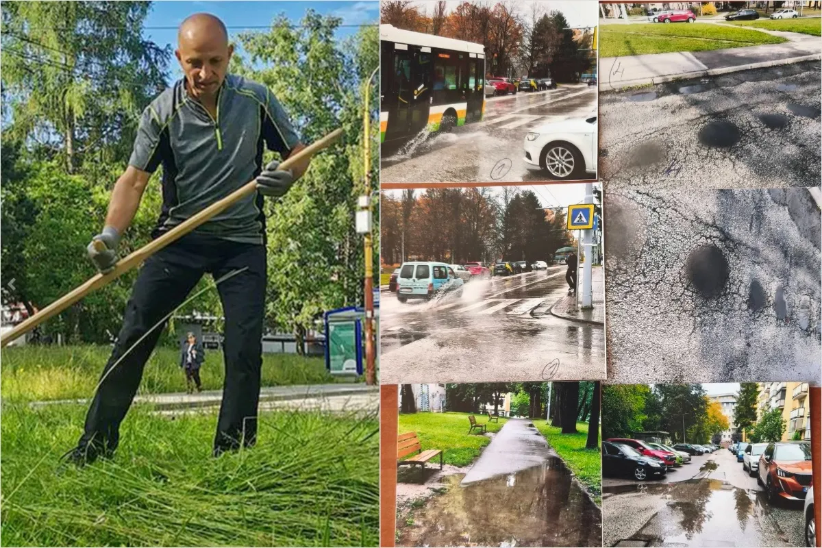 Aktivista Bohumil z Vlčiniec podal podnet na mesto. Tvrdí, že cesta pri zastávke je ako tankodrom