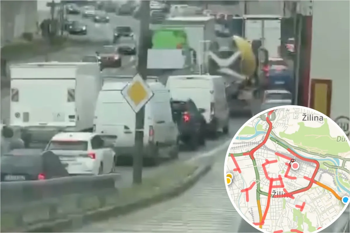 Totálny kolaps dopravy v Žiline. Situáciu komplikujú práce na cestách aj uzavretý tunel Višňové