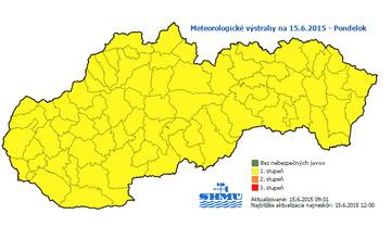Pozor, dnes hrozia búrky s krúpami!