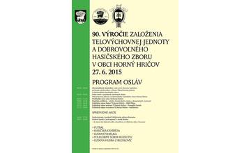 Horný Hričov oslavuje významné výročie, príďte sa zabaviť aj vy