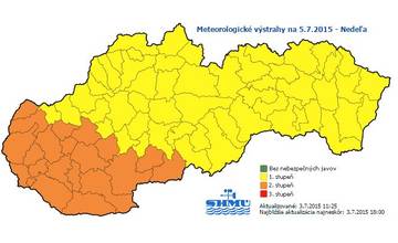 SHMÚ vydal výstrahu na vysoké teploty pre Žilinu