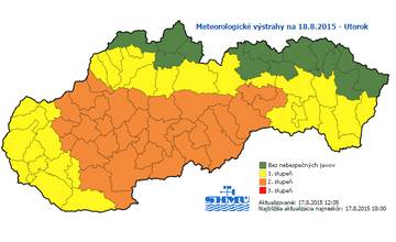 Po výstrahách pred teplom prišli výstrahy na silné dažde