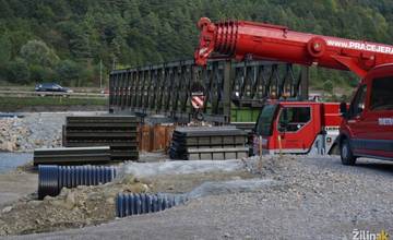 Dočasný most vo Vraní bude hotový v polovici októbra