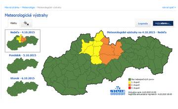 Dnes pozor na vietor, platí I. stupeň výstrahy