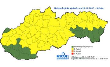 Dnes v noci pozor na poľadovicu, SHMÚ vydal výstrahy