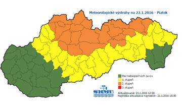 Výstraha pred mrazmi na -22°C platí od zajtra