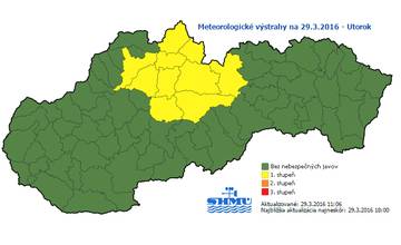 Dnes bude fúkať počas celého dňa silný vietor s rýchlosťou až 31 m/s