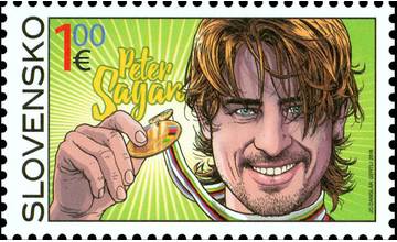 Peter Sagan má vlastnú známku, kúpite si ho na pošte za 1 euro