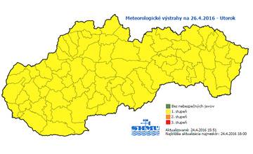 SHMÚ varuje pred prízemným mrazom v noci z pondelka na utorok