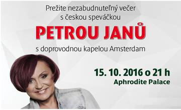 Koncert Petry Janů so skupinou Amsterdam už 15.októbra v SPA Aphrodite
