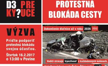 Hlavný ťah na Čadcu chcú vo štvrtok zablokovať protestnou blokádou