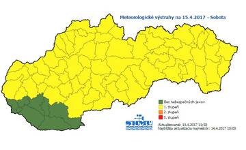 Výstraha 1. stupňa: Zajtra ráno môžeme očakávať prízemné mrazy