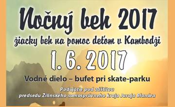 Študenti pobežia na Vodnom diele Nočný beh na pomoc deťom v Kambodži