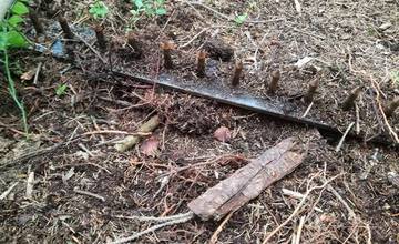 Turisti pozor: V Rajeckej doline objavili na chodníku nastraženú pascu s hrubými ostňami