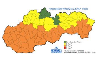 Vysoké teploty môžeme očakávať od stredy už aj v Žiline, SHMÚ vydal výstrahu 1. stupňa