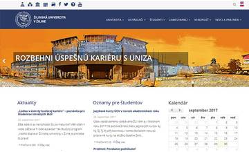 Žilinská univerzita má nový web, dizajn je optimalizovaný aj pre mobilné zariadenia