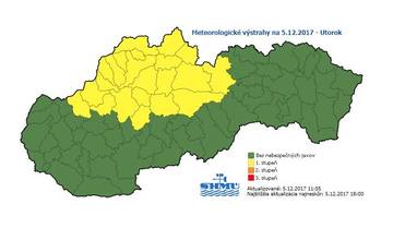 Dnes od 18:00 hod. sa môže v Žilinskom kraji tvoriť poľadovica