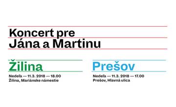 Koncerty pre Jána a Martinu prebehnú dnes, v Žiline začína o 18:00 hod. na Mariánskom námestí