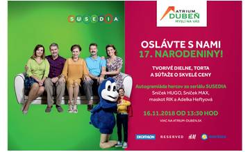 Obchodné centrum Atrium Dubeň Žilina oslavuje svoje 17. narodeniny!