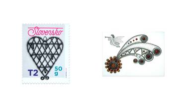 Drôtený vešiak v tvare srdca z Považského múzea v Žiline sa dostal na vianočnú poštovú známku
