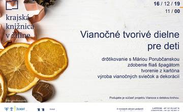 Pozvánka na Vianočné tvorivé dielne pre deti v Krajskej knižnici v Žiline