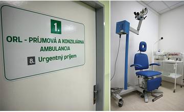 Krčná, nosová a ušná ambulancia v žilinskej nemocnici bola presťahovaná do nových priestorov