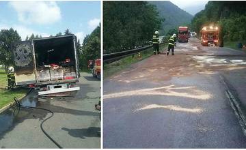 Hasiči dnes zasahovali pri požiari návesu aj pri úniku veľkého množstva paliva z ťahača