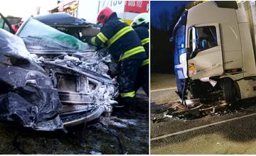 AKTUÁLNE: V Žilinskom kraji došlo k ďalšej tragickej nehode, zrážku s kamiónom neprežil vodič auta