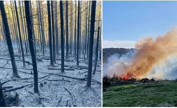 FOTO: V Žilinskom kraji došlo k ďalšiemu rozsiahlemu požiaru lesa, zasahovalo viac než 30 hasičov