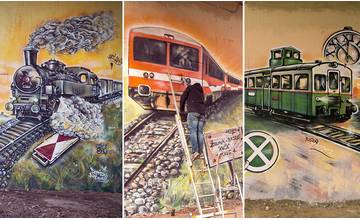 Vlaky z vlaku: Cestujúcich na Frambore vítajú už tri maľby vlakov, ambíciou je namaľovať desať 
