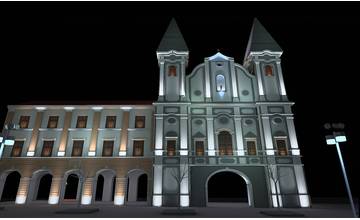  Sirotársky kostol v Žiline po obnove nasvietia z fasády aj stĺpov verejného osvetlenia