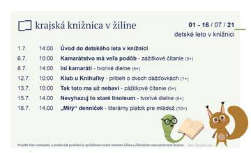 Literárny piatok pre mládež: 16. júla o 14:00 hod. v Krajskej knižnici v Žiline