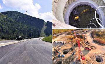 Do prerazenia tunela Čebrať zostáva 150 metrov, v križovatke Hubová už položili asfalt